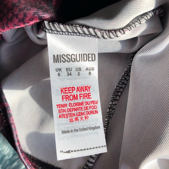 Missguided High Neck Snake Velvet Mini Dress - Picture 7 of 8